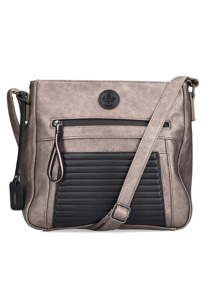 Rieker, Tasche, Damen, mit Magnetverschluss-Vorfach BRONZE-SCHWARZ